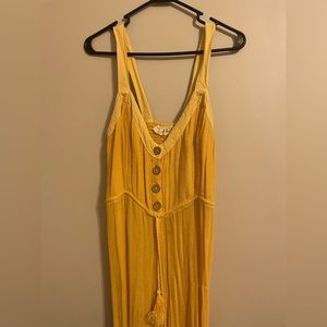 Yellow linen Jen’s Pirate Booty jumpsuit